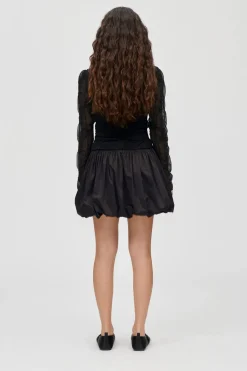 2449 Smocked Cotton Mix, Balloon Long Sleeve Short Dresssg-ps26-d188-2449