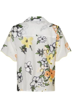 2133 Tencel, Scalloped Short Sleeve Shirtsg-pf25-s027-2133