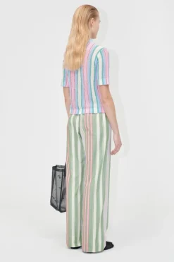 2100 Tricot Knit, Short Sleeve Crochet Polosg-pf25-k038-2100