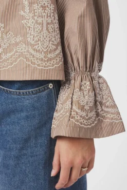Amara Striped Emb Blouse 166705