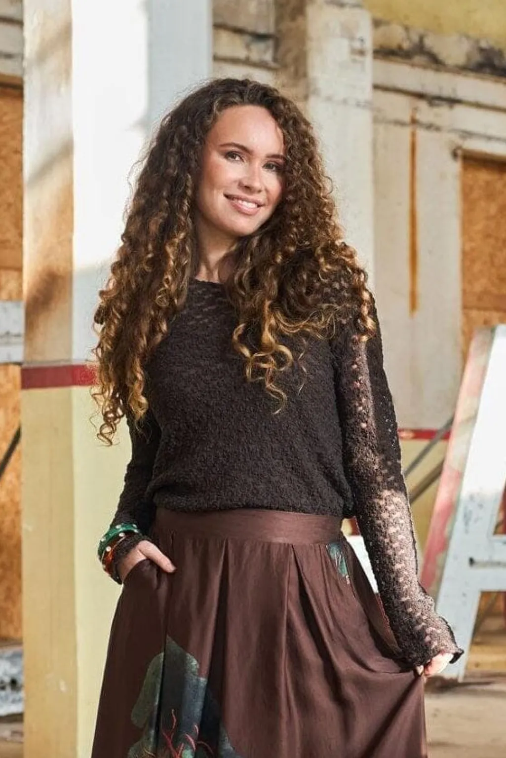 Bcblair Ls Lace Blouse 41049