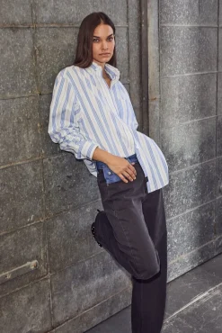 Button Down Stripe Shirt HL10257