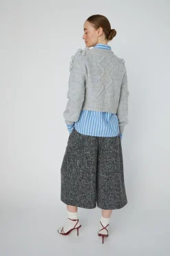 Cable Knit With Bobblestw54-3294