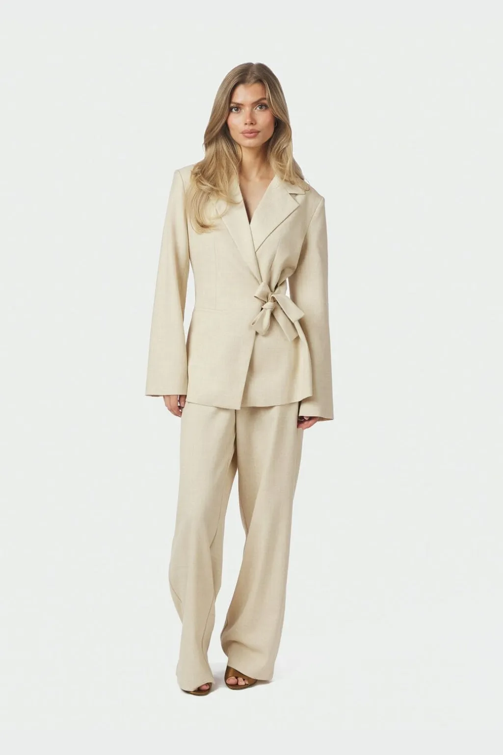 Carmia Melange Tie Blazer 168227