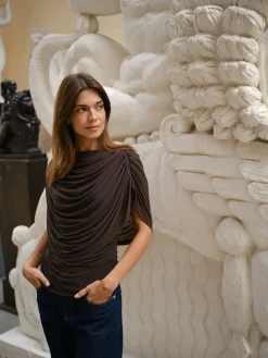 Cottuna Drapy Mesh Top 167205