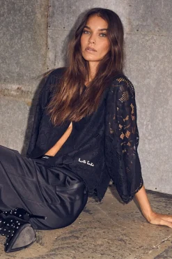 Curvey Lace Hem Bolero HL10221