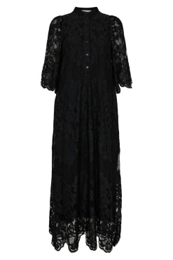 Curvey Lace Hem Placket Dress HL10406