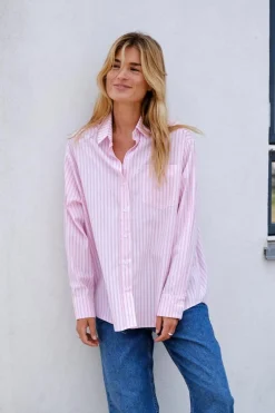 Dalma Soft Stripe Stone Shirt 166553