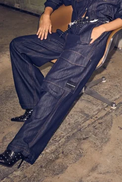 Denim Cargo Pull On Trouser HL10317