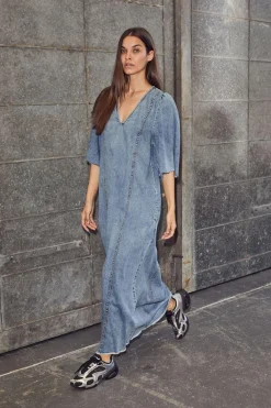 Denim Hem Dress HL10226