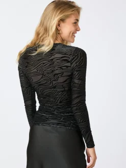 Ella Zebra Burnout Blouse