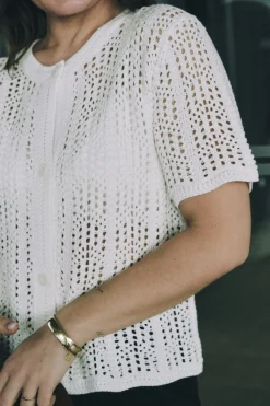 Ellen Crochet Knit Cardigan 161641