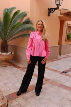 Fie Ls Frill Shirt 22308