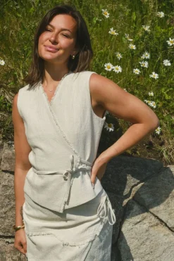 Filora Ramie Wrap Waistcoat 166243