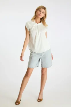 Fleur Drapy Satin Blouse