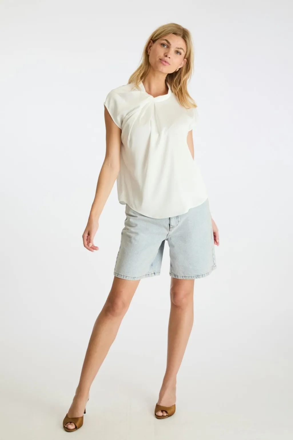 Fleur Drapy Satin Blouse