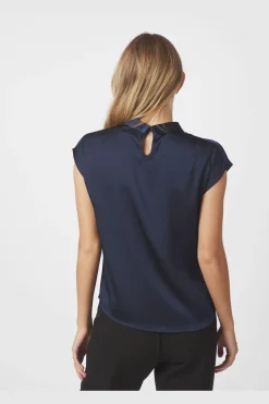 Fleur Drapy Satin Blouse 160990