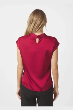 Fleur Drapy Satin Blouse 160990