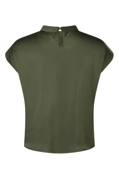 Fleur Drapy Satin Blouse 160990