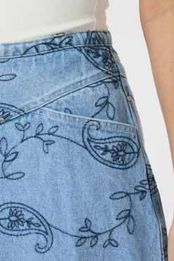 Gabani Embroidery Denim Skirt 165223