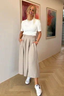 Gold Button Knit T-shirt