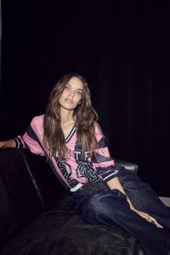 Hl24 Stripe Football Blouse HL10484