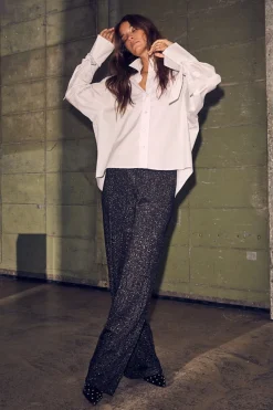 Hole Lurex Knit Pant HL10396