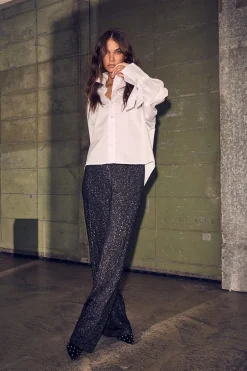 Hole Lurex Knit Pant HL10396