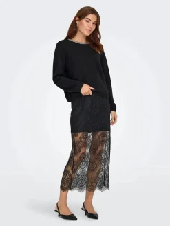 Jdyalva Life L/S Embellish Pullover Knt