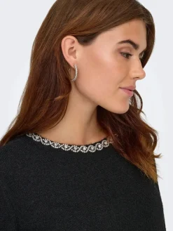 Jdyalva Life L/S Embellish Pullover Knt