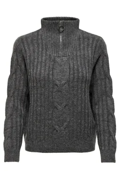 Jdyandrea L/S Zip Cable Pullove Knt