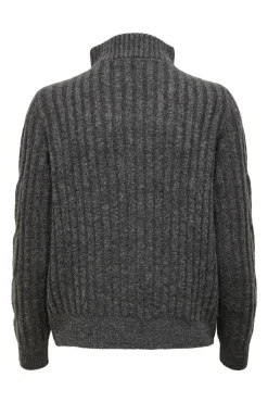 Jdyandrea L/S Zip Cable Pullove Knt