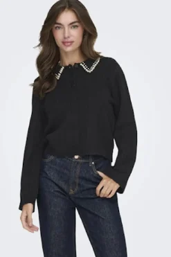 Jdyapril Life L/S Pearl Collar Pull Knt