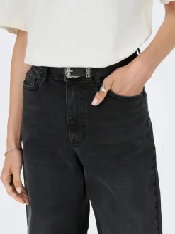 Jdyfelina-Fina Wide Blk Jeansdnm