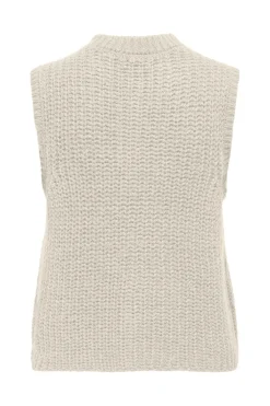 Jdymabel S/L O-Neck Button Vest Knt