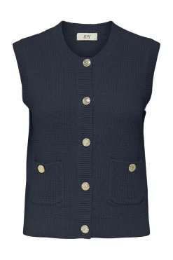 Jdystella S/L O-Neck Vest Knt