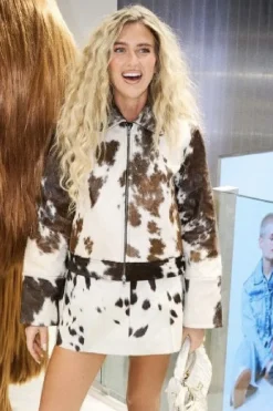 Jxhannah Cow Leather Short Skirt