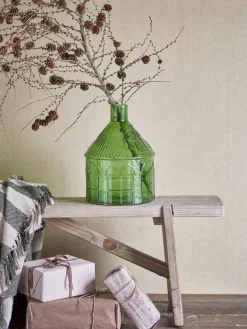 Kamila Vase, Grøn, Genanvendt Glas