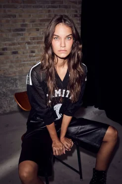 Lace Football V- Blouse HL10468