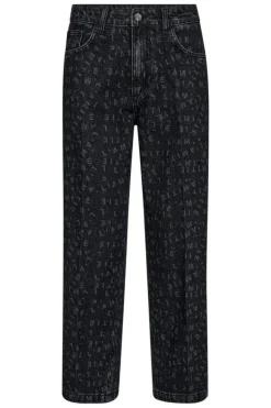 L'Amitié Crop Logo Jeans HL10020