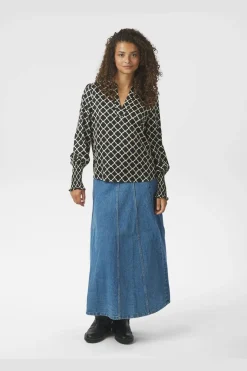 Landa Tile Print Blouse 166926