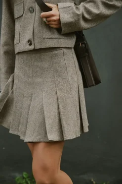 Laurina Herringbone Skirt 165879