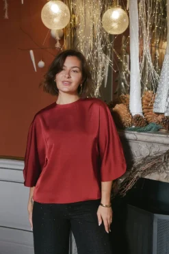 Liora Heavy Sateen Blouse 165567