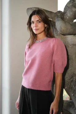 Maia Stone Knit Blouse 162914