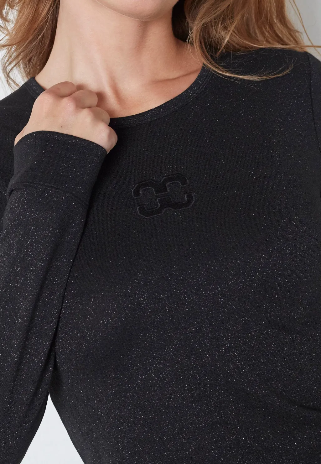 Mannycc Lurex Emb L/S Tee 33210