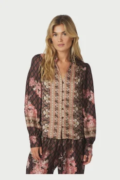 Massima Botanical Border Blouse 167029