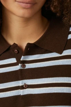 Mulann Polo Knit Blouse 165966