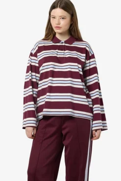 Nmaura L/S Striped Polo Shirt