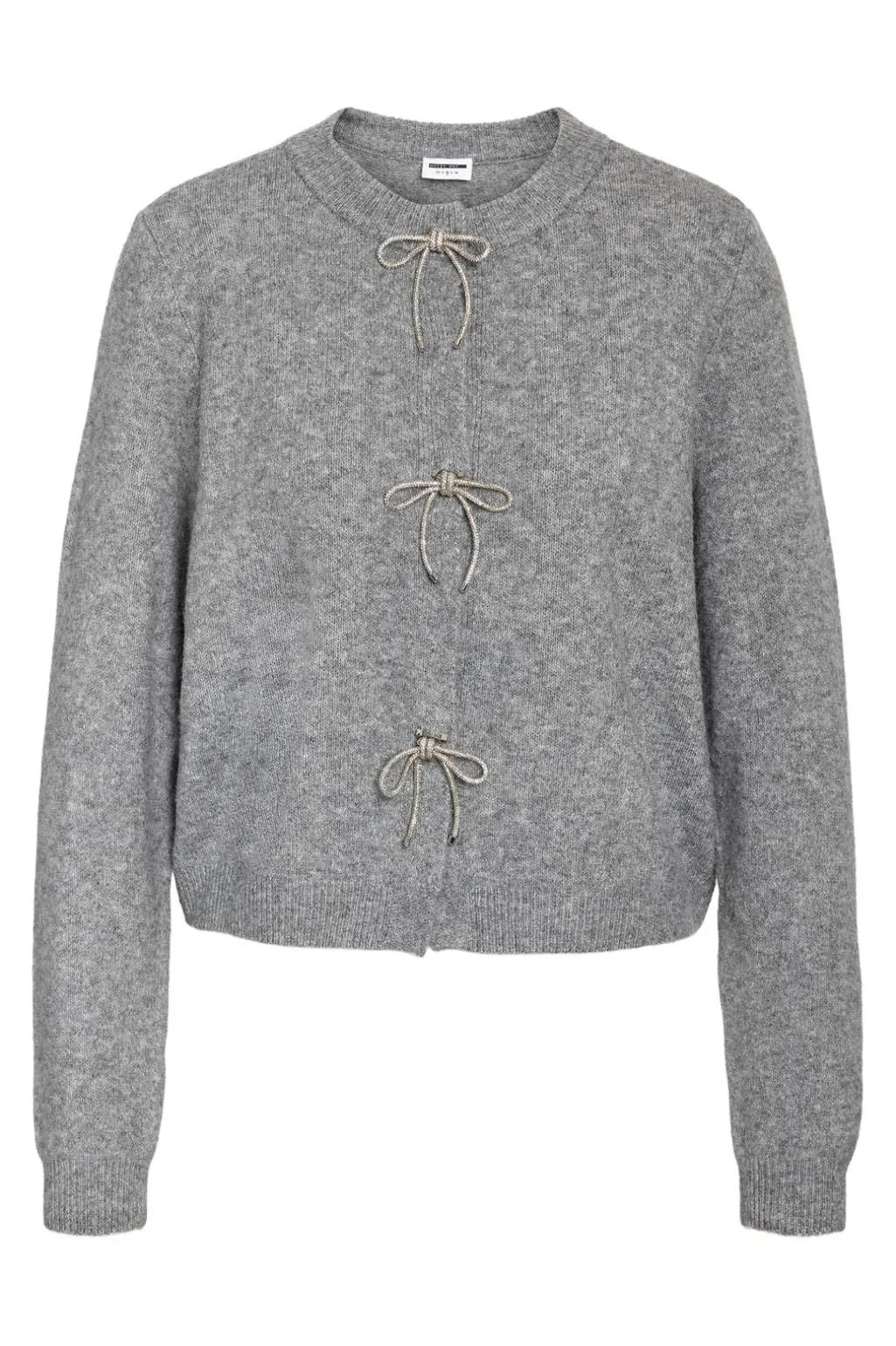 Nmbrayana L/S Bow Trim Knit Cardigan
