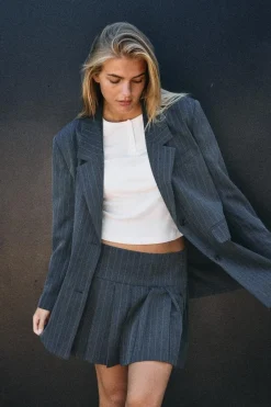 Nmcelia L/S Oversize Pinstripe Blazer Fw